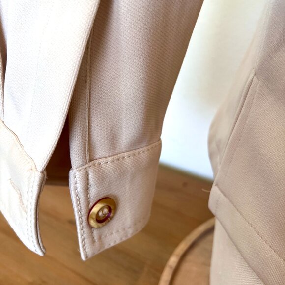 70's Kings Road Mens Leisure Jacket - Sears The Mens Shop - Size Large - Cream - Picture 6 of 11